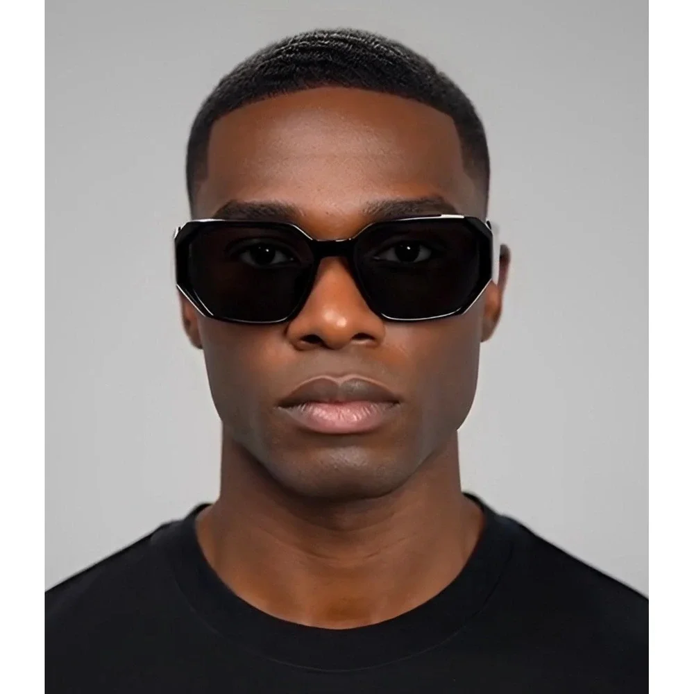 Sunglasses Men's Fashion Square Dark Black Lens Cholo Gangs Rapper Shades HipHop